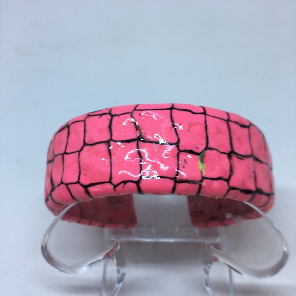 Handmade Polymer Clay Cuff Bracelet, Bangle Bracelets, - Picture 1 of 6